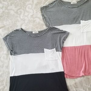 Block colored top Set of 2